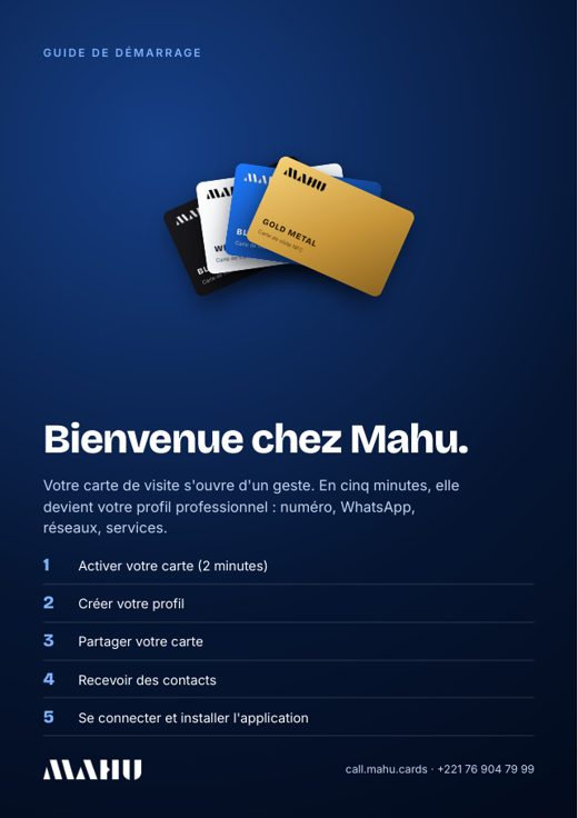 Couverture du guide de démarrage Mahu